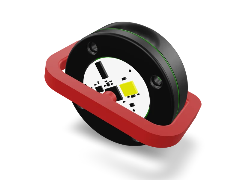 3D model of the OpenBeacon tag programmer fixture with a tag inserted